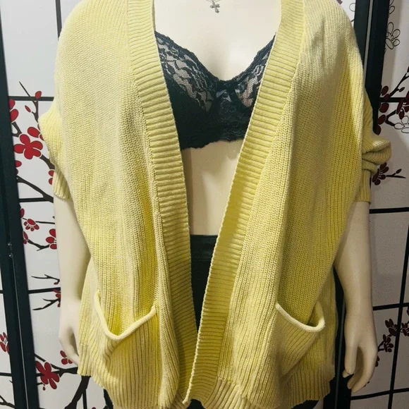 a.n.a Light Yellow Cardigan Sweater - Picture 3 of 5